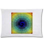 Rainbow Spiral Pillow